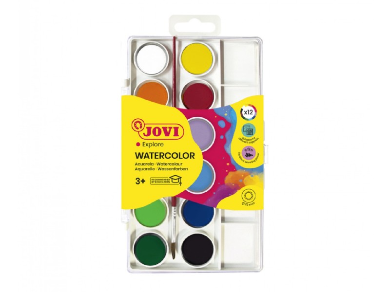 ACUARELA JOVI 12 COLORES 800/12