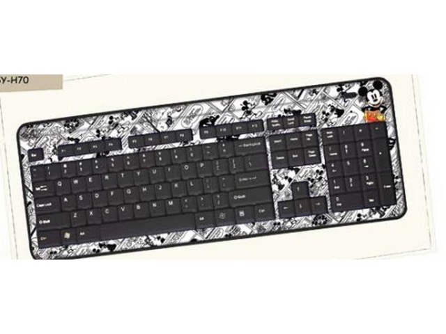 TECLADO CIRKUIT MICKEY KB822 BLANCO/NEGRO