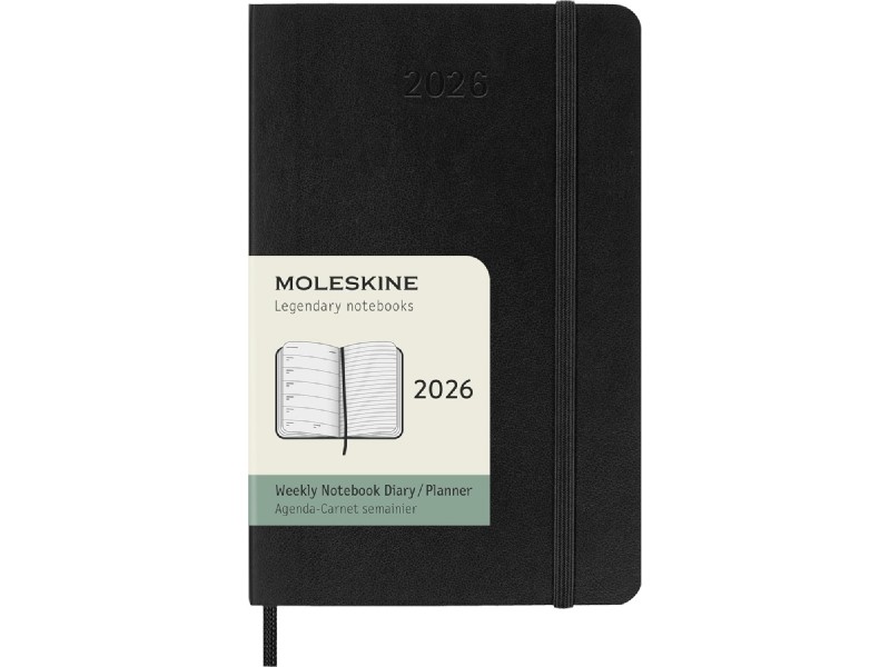 AGENDA MOLESKINE 2026  9x14 NEGRA BLANDA 275211