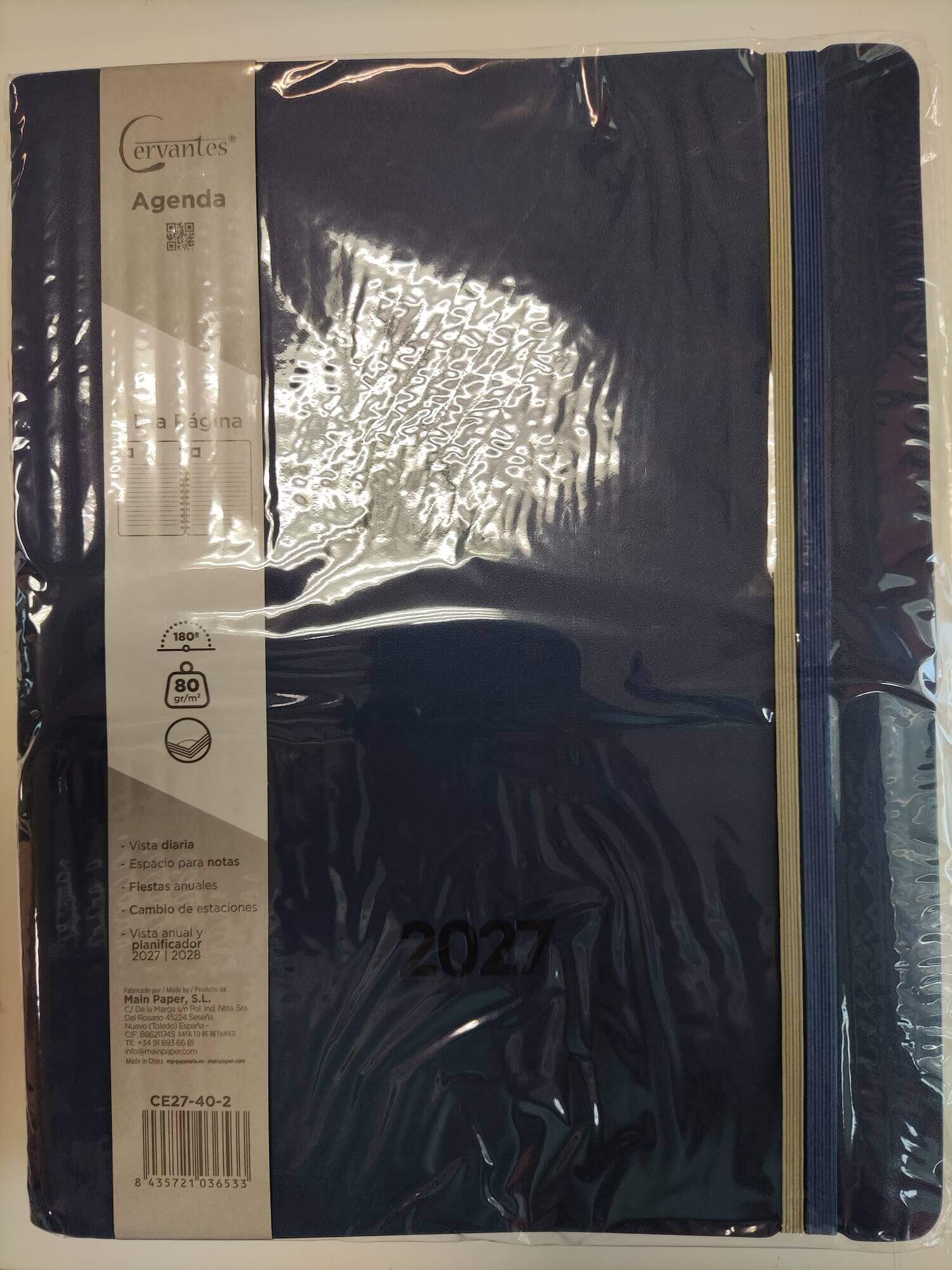 AGENDA MP 2027 DIN A4 POLIPIEL D/P PB27-40-2 AZUL