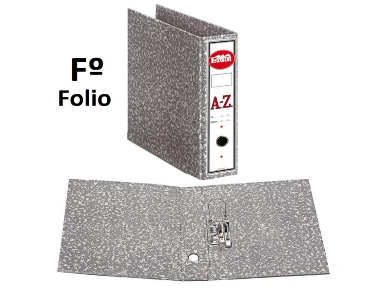 ARCHIVADOR AZ PRAXTON Fº FOLIO JASPEADO GRIS /