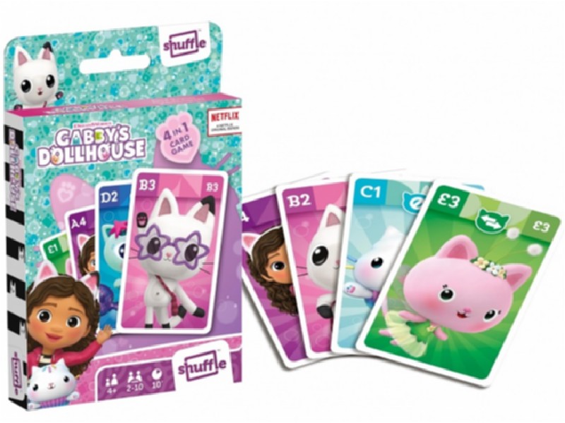 BARAJA INFANTIL 4 EN 1 GABBY'S DOLLHOUSE 