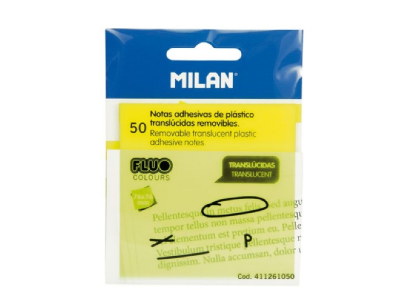 BLOC QUITA-PON MILAN  76x76 MM  50 H PLASTICO AMAR