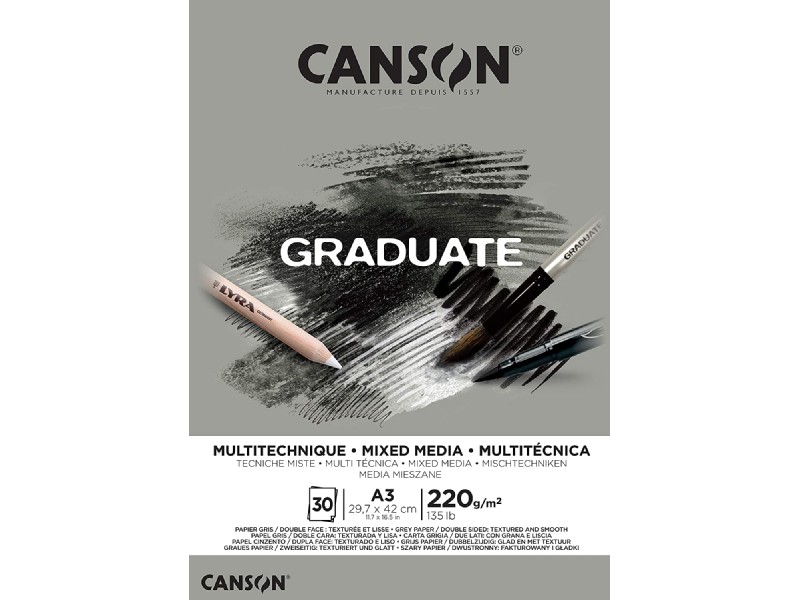BLOC CANSON GRADUATE 400110372 A3 220 GR 30 H