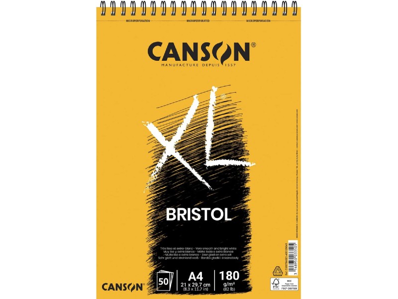 BLOC CANSON XL BRISTOL C31078A021 180 GR 50 HOJAS