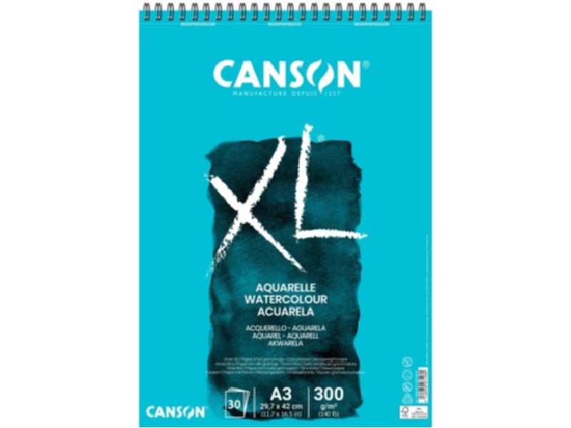 BLOC CANSON XL ACUARELA A-3 400039171 300 GR. 30 H