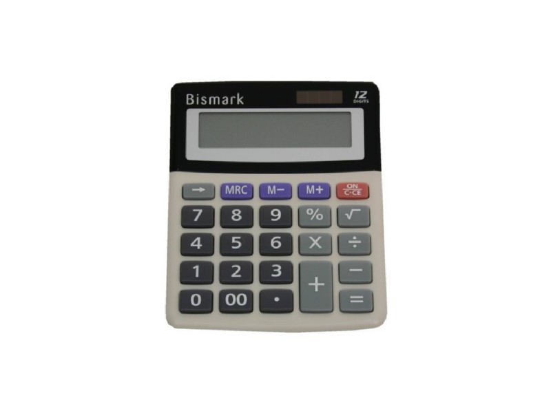 CALCULADORA BISMARK 314497 GRIS 12 DIGITOS
