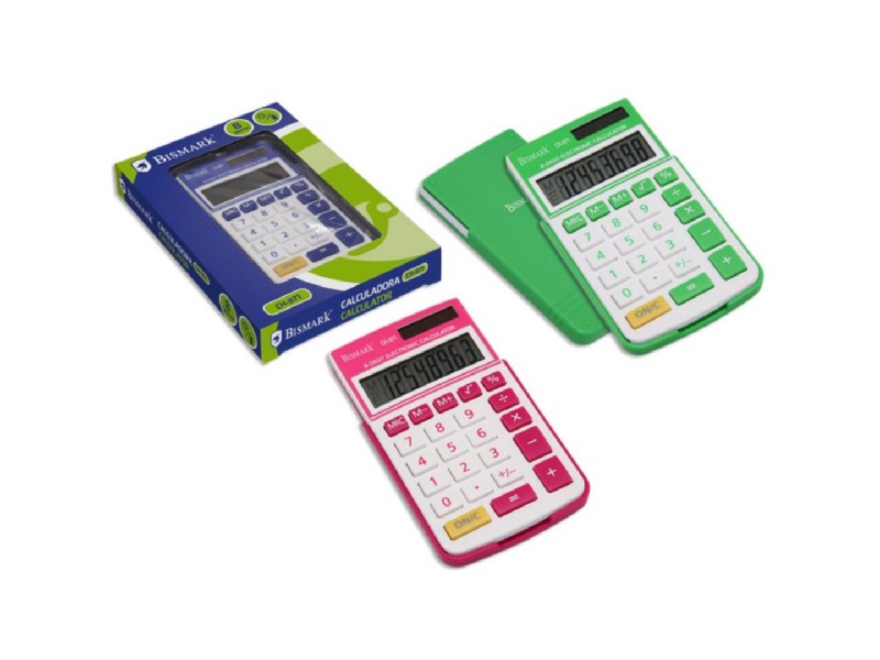 CALCULADORA BISMARK 319224 VERDE 8 DIGITOS