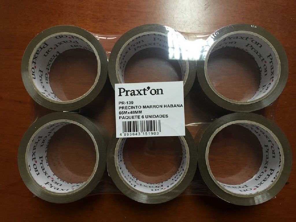 CINTA EMBALAJE  66 x 48 MARRON KRAFT PRAXTON