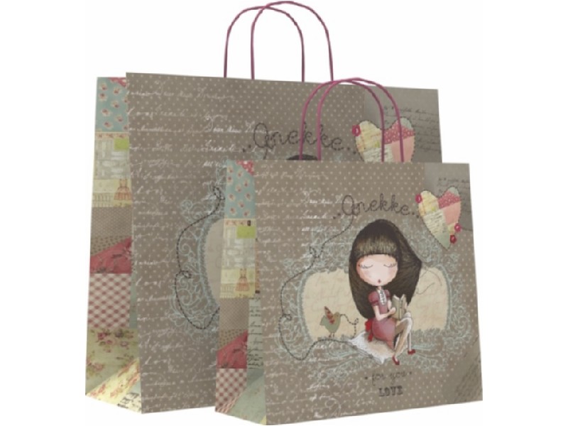 BOLSA PAPEL KRAFT ANEKKE 26x24 CM 2008 unidad*