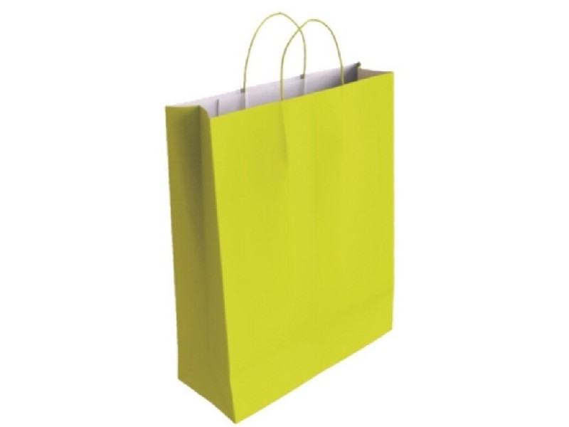 BOLSA PAPEL KRAFT 18x24x8 CM KRAFT PISTACHO PTE/25