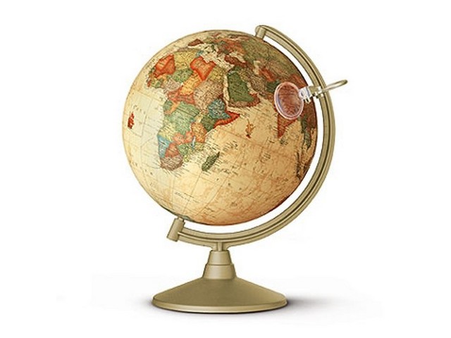 ESFERA MARCO POLO LUZ 30 CM. MARRON /