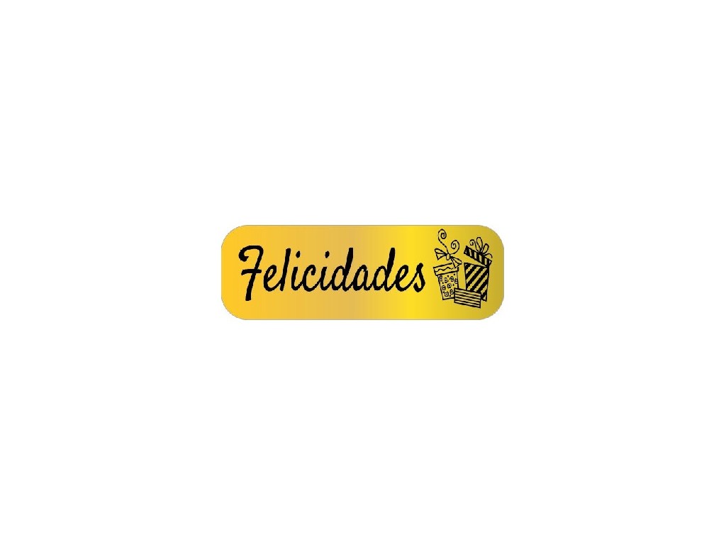 ETIQUETAS ARGUVAL FELICIDADES 41238 R/250 UNIDADES