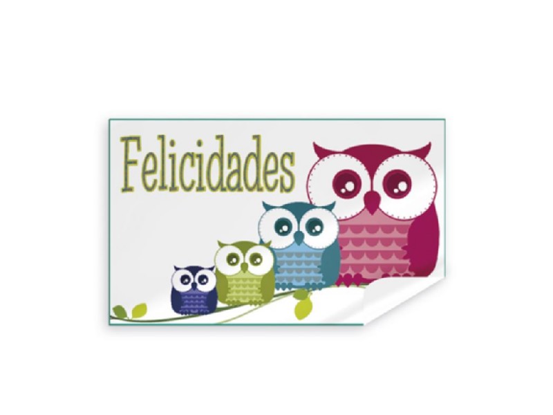 ETIQUETAS ARGUVAL FELICIDADES 37514 R/250 UNIDADES