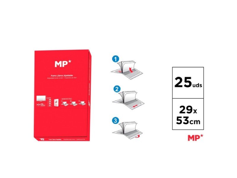 FORRO LIBRO AJUSTABLE MP 29x53 CM PACK/25 UNIDAD