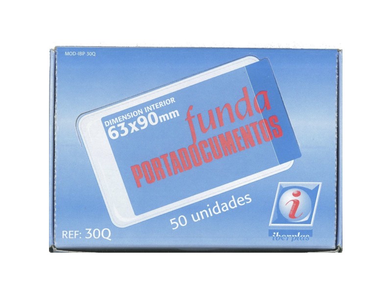 FUNDA CARNET  63x90 MM 30Q C/50 UNIDADES