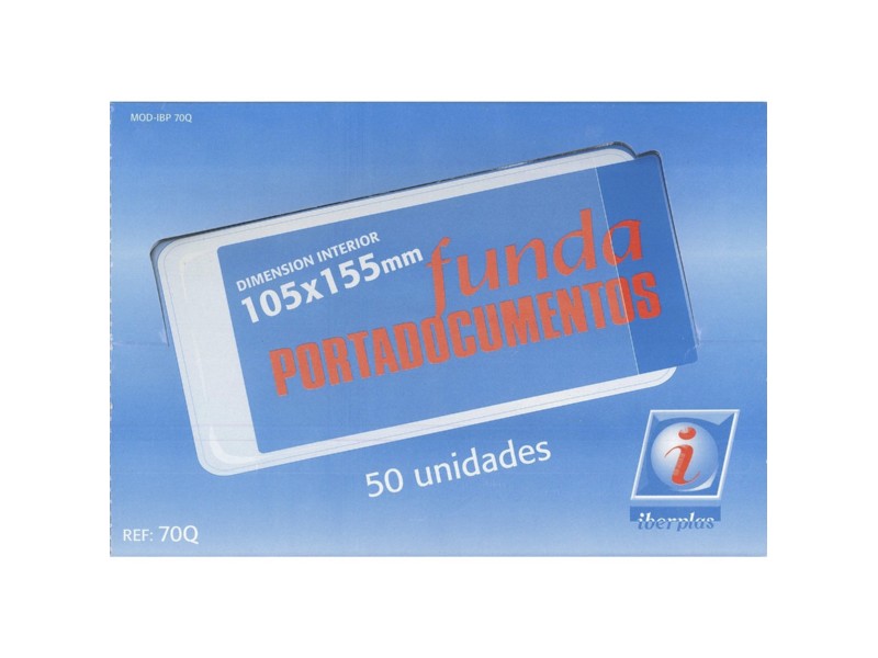 FUNDA CARNET 105x155 MM 70Q C/50 UNIDADES