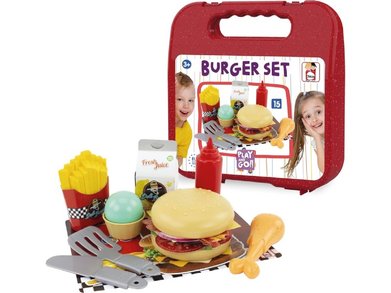 JUEGO CHICOS MALETIN PLAY&GO BURGER SET 87104