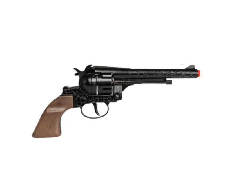 JUEGO GONHER REVOLVER COWBOY 12 TIROS NEGRO 122/6
