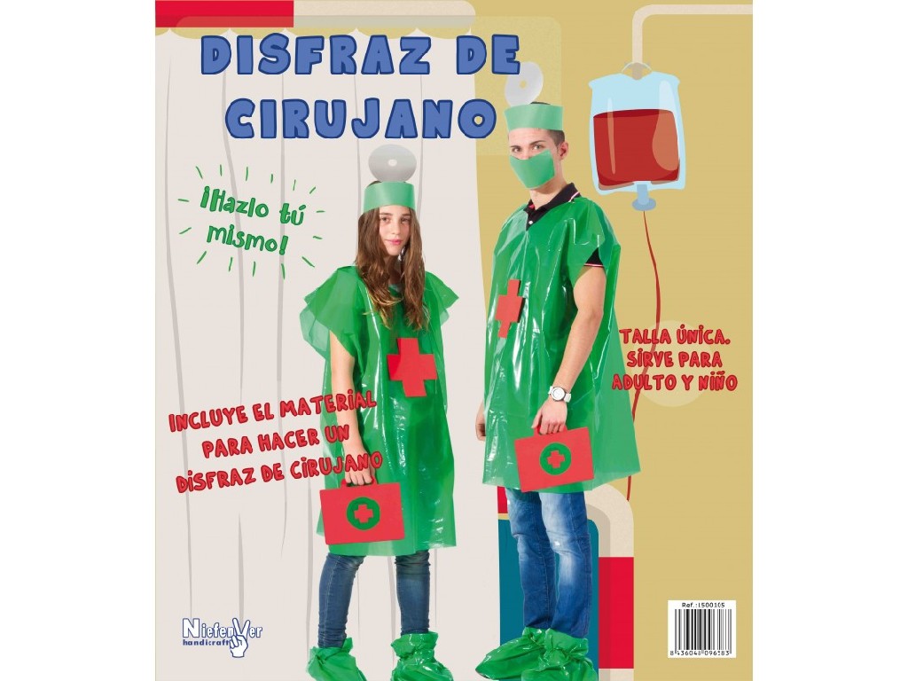DISFRAZ BOLSA PLASTICO NIEFENVER CIRUJANO 1500105
