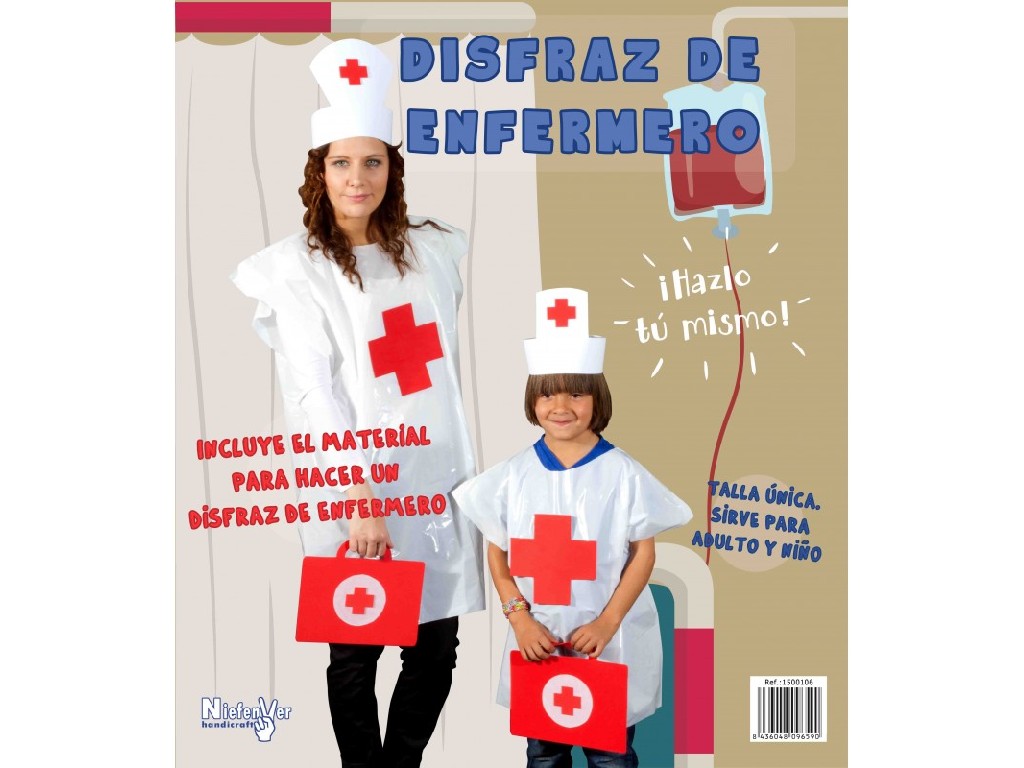 DISFRAZ BOLSA PLASTICO NIEFENVER ENFERMERO 1500106