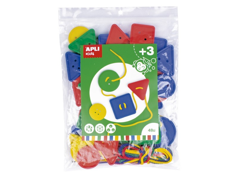 JUEGO APLI BOTONES ENSARTABLES 17492 48 UNIDADES