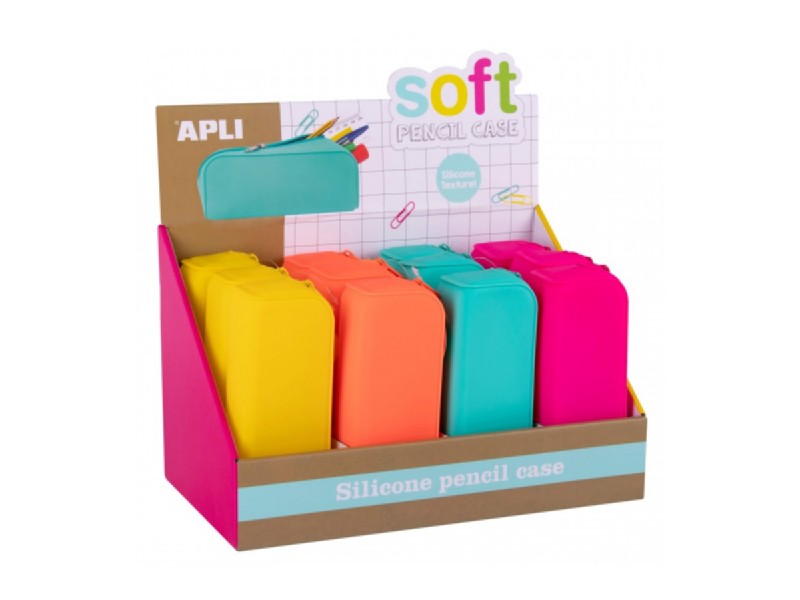 PORTATODO APLI 16300 SILICONA FLUOR NARANJA