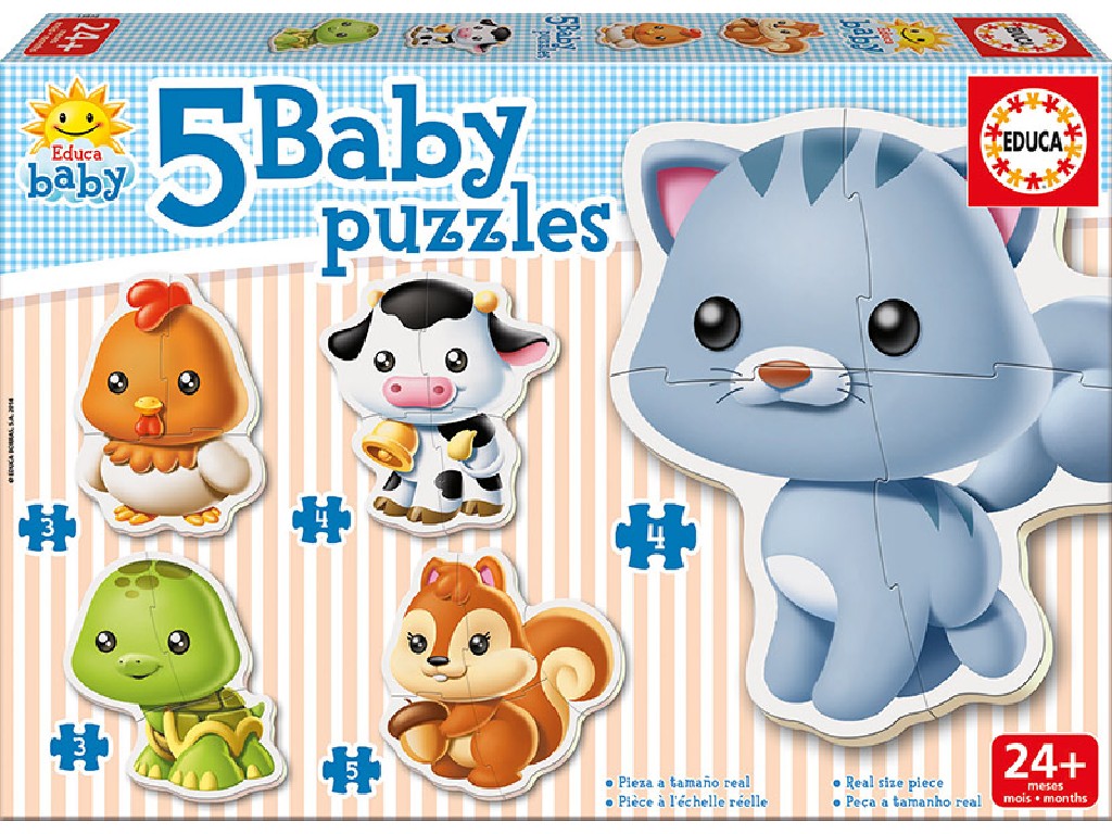 PUZZLE EDUCA    3 A 5 PIEZAS 13473 BABY ANIMALES