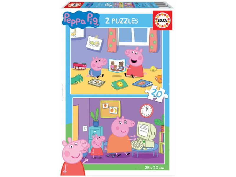 PUZZLE EDUCA   20x2 PIEZAS 18087 PEPPA PIG