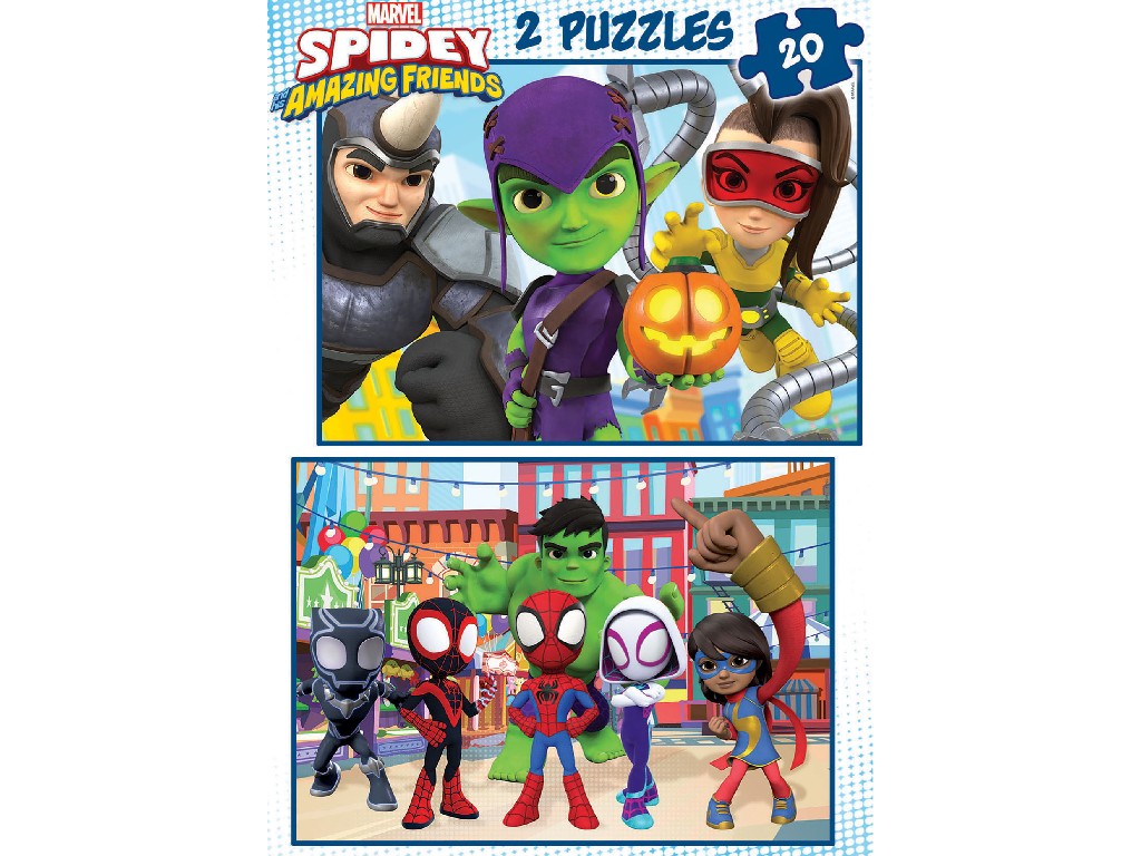 PUZZLE EDUCA   20x2 PIEZAS 19296 SPIDEY & FRIENDS