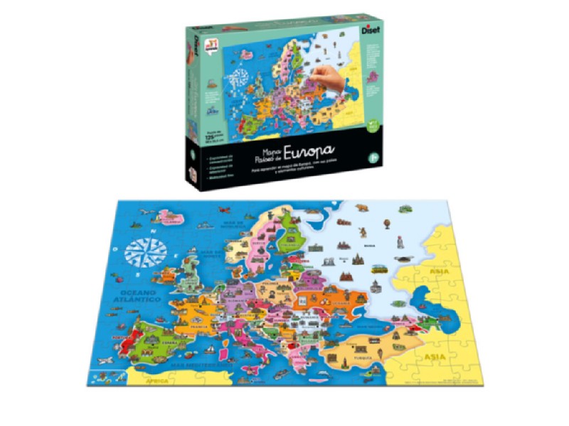 PUZZLE DISET 125 PIEZAS PAISES DE EUROPA 68947