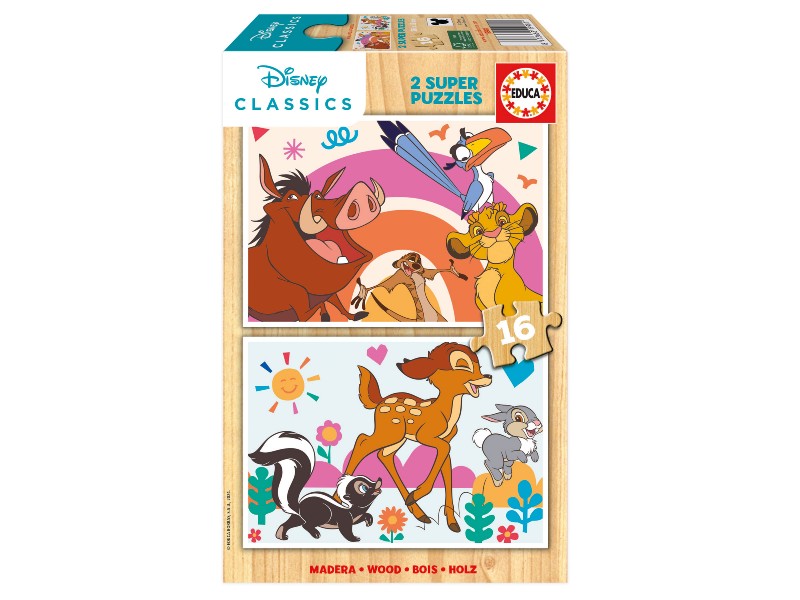 PUZZLE EDUCA   16x2 PIEZAS 19981 DISNEY ANIMALS