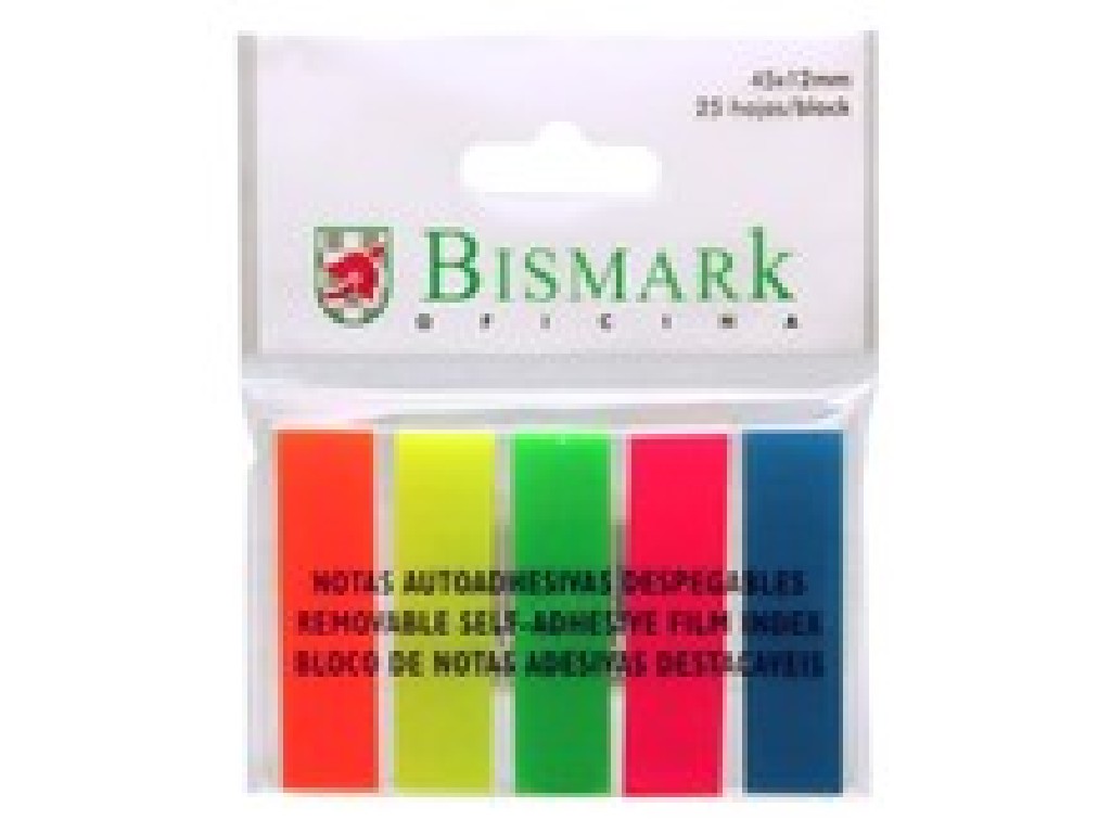 BANDERITA BISMARK 45x12 NEON 5 COLOR 318276