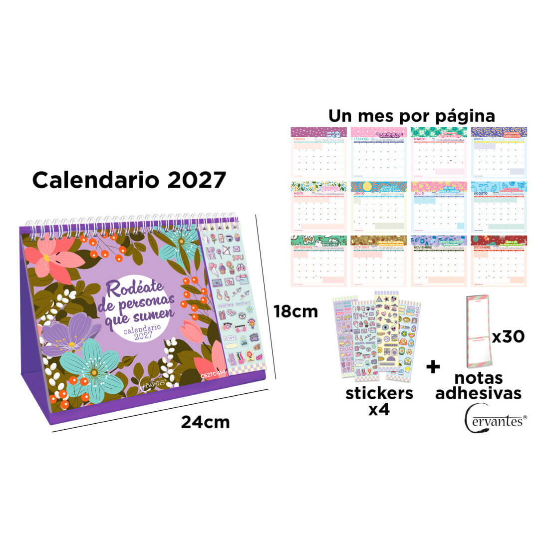 CALENDARIO 2027 SOBREMESA MP 18x24 CE27C111 RODEAT