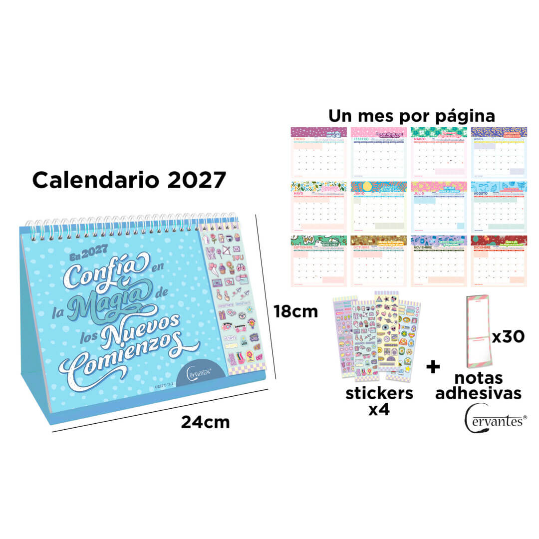 CALENDARIO 2027 SOBREMESA MP 18x24 CE27C112 CONFIA