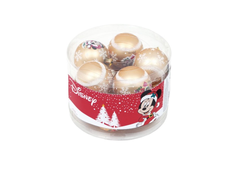 BOLA NAVIDAD SAFTA WD14013 MINNIE LUC PACK/10 6 CM