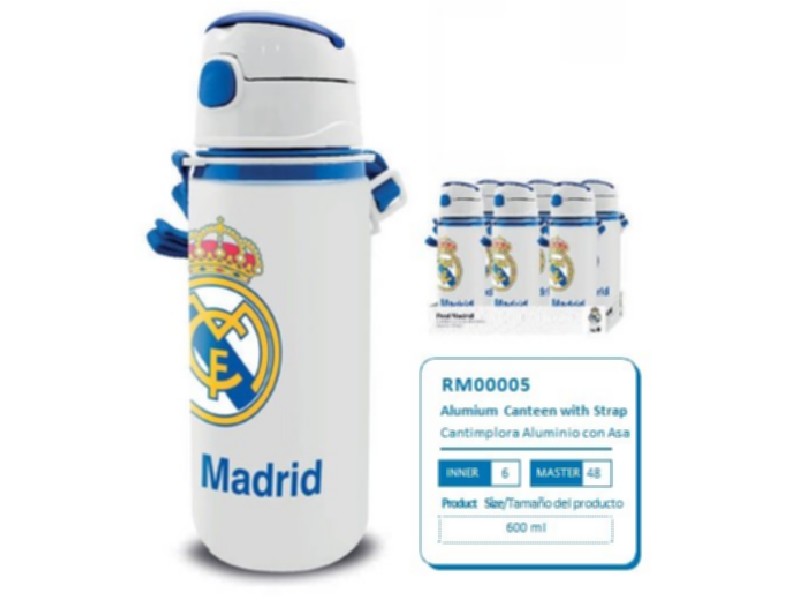 NEUR BOTELLA ALUMINIO 600 ML REAL MADRID RM00005